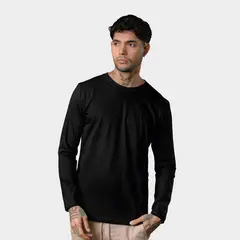 PAPIROS DENIM - Polo Manga Larga 100% Algodón Básico