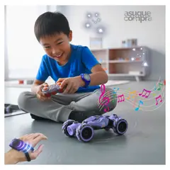 GENERICO - CARRO ACROBATICO LOCO CON DOBLE CONTROL BOTA HUMO Y LUCES JS