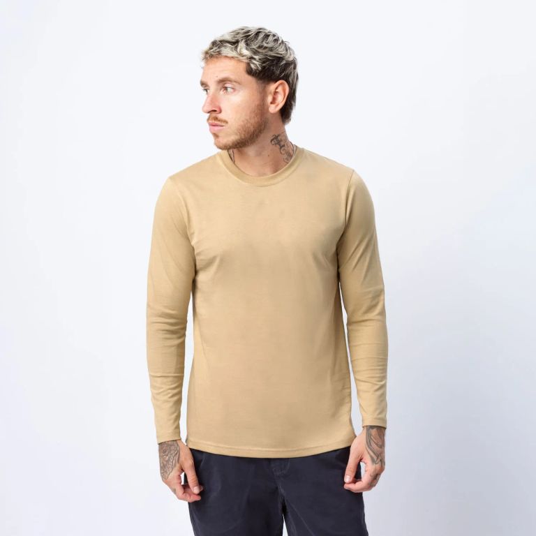 Polo Manga Larga Hombre 100% Algodón Regular Fit