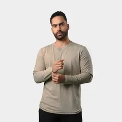 PAPIROS DENIM - Polo Manga Larga 100% Algodón Básico