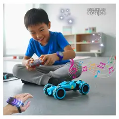 GENERICO - CARRO ACROBATICO LOCO CON DOBLE CONTROL BOTA HUMO Y LUCES JS