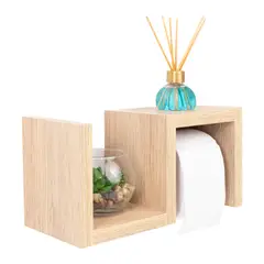 FMFURNITURE - Repisa De Baño Con Portapapel 15x30x13 Cm