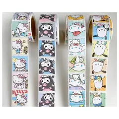 GENERICO - ROLLO DE STICKERS KUROMI HELLO KITTY