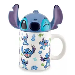DISNEY CLASICOS - Taza Stitch con Tapa de ceramica