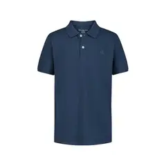 CALVIN KLEIN - Polo Corto Azul Acero Infantil Talla 8