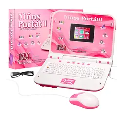 GENERICO - MINI LAPTOP CON MOUSE PARA NIÑAS MUSICAL BATERIA CABLE USB