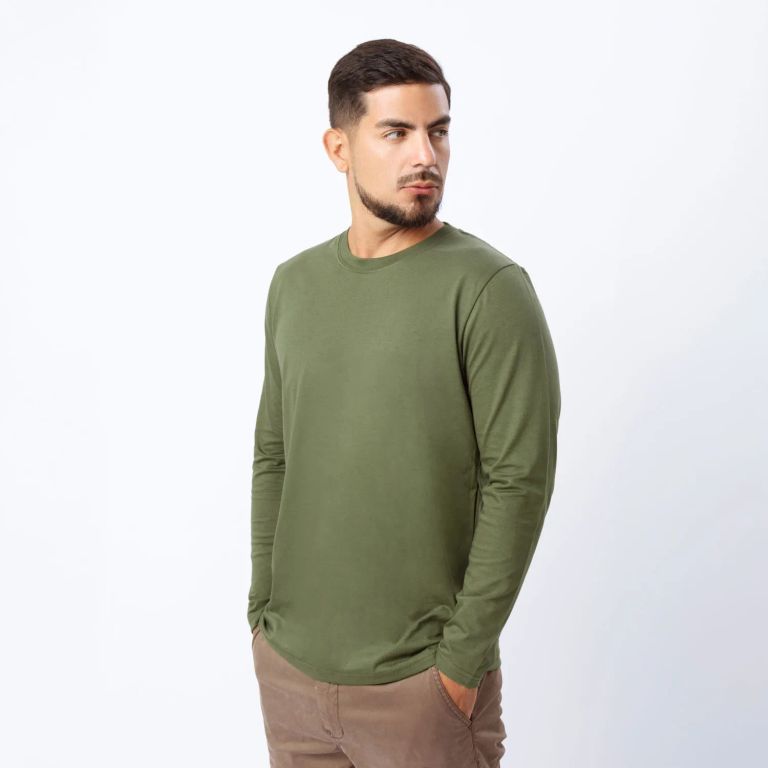 Polo Manga Larga Hombre 100% Algodón Regular Fit