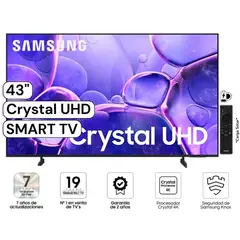 SAMSUNG - Televisor 43 Crystal UHD 4K Smart TV 43U8000F Modelo 2025