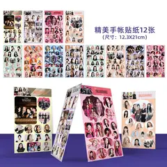 GENERICO - PAQ 12 STICKERS BLACK PINK