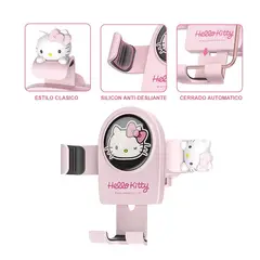 GENERICO - SOPORTE DE CELULAR PARA AUTO KITTY COLOR ROSA