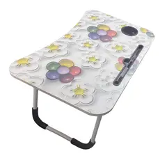 GENERICO - Mesa Plegable Portátil Para Laptop Cama Escritorio Multiusos Diseño rosas