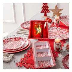 GENERICO - Taza Navideno con Cucharita Estrella Dorada Perfecta para Ambientes Festivos Y+Ligas Regalo