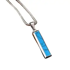 GENERICO - COLLAR DE ACERO INOXIDABLE COLOR MAR