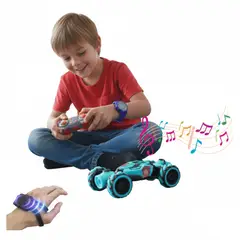 GENERICO - CARRO STUNT CONTROL REMOTO PARA NIÑOS BOTA HUMO MUSICAL 360°