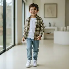 GENERICO - Camisa Niño Algodón Mostaza