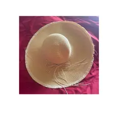 GENERICO - Sombrero Playa Mujer Lazo Nena Beige