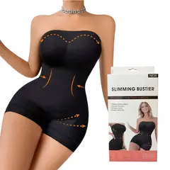 GENERICO - Ropa interior faja moldeadora de cintura bustier reductor NEGRO