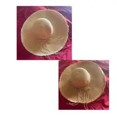 GENERICO - Pack 02 Sombreros Verano Mujer Lazo Nena Beige y Marron