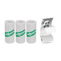 GENERICO - Papel Adhesivo 3 Rollos Blanco Para Mini Impresora Térmica Kawaii