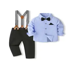 GENERICO - Traje de Niño - Pantalon+ Camisa+Corbata+Tirante