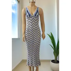 GENERICO - VESTIDO MAXI TEJIDO DE ALGODON PARA MUJER