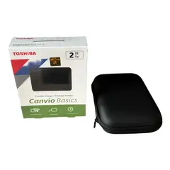 TOSHIBA - Disco Duro Externo 2tb + Estuche - Negro