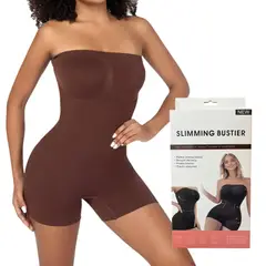 GENERICO - Ropa interior faja moldeadora de cintura bustier reductor MARRÓN