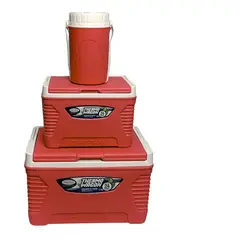Pentha - Set Hielera Thermo Wagon 14L + 5L + 1 . 5L Frescura Portátil Rojo