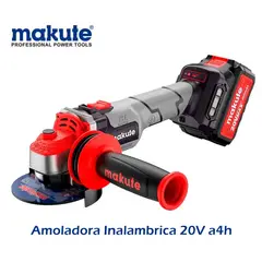 MAKUTE - AMOLADORA INALAMBRICA DE 20V – 4 Ah. –