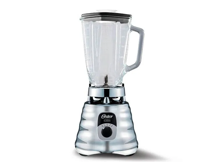LICUADORA CLÁSICA 3 VELOCIDADES VASO VIDIRIO CROMADA 4655