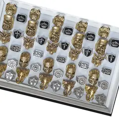 GENERICO - Anillo De Acero inoxidable 3 unidades diseño exclusivo