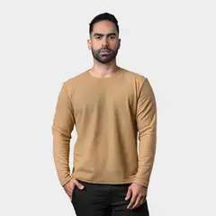 PAPIROS DENIM - Polo Manga Larga Hombre 100% algodón waffle