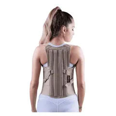 ALPHA GYM - Faja ortopédica dorso lumbar corrector de postura con varillas - XXL