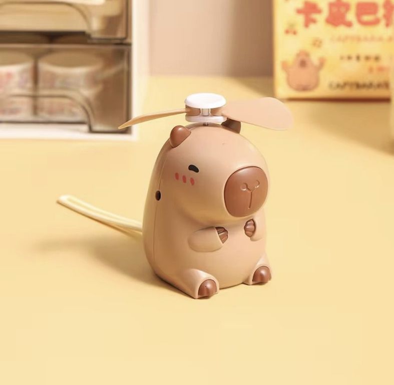 PACK DE 2 MINI VENTILADORES CAPIBARA