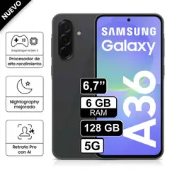 SAMSUNG - Celular Libre Galaxy A36 67 Pulg 128GB 6GB RAM Negro