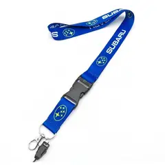 GENERICO - Lanyard Subaru Azul Porta Credencial y Llavero de Tela Estilo Deportivo