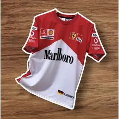 GENERICO - Polo Michael Schumacher Camiseta Ferrari Formula 1 Carreras F1 Rojo