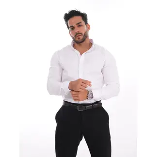 MEHIVIC - CAMISAS CUELLO CAMISERO SLIM FIT COLOR ENTERO