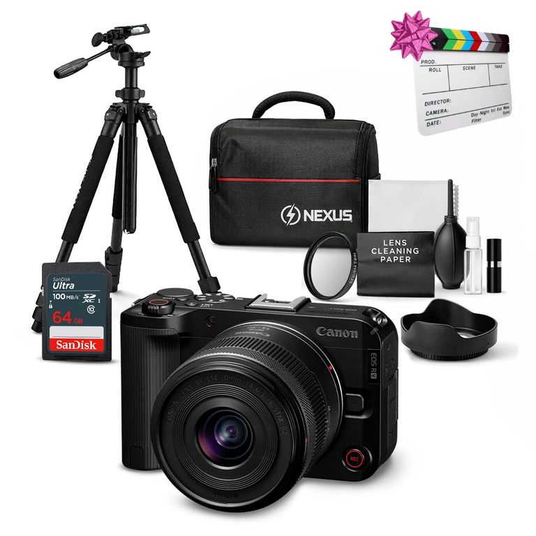 Cámara Mirrorless EOS R50V + Lente RF-S 14-30mm f45-63 IS STM + Kit Ultimate