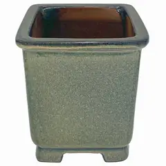 PERUBONSAI - MACETA PARA BONSAI ESMALTADA – 19.0 X 19.0 X 23.0 cm