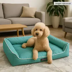 GENERICO - Ergo Bed - Cama Ergonómica para Perros -Talla L - Turquesa