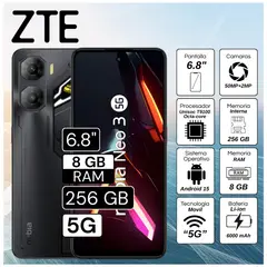 ZTE - Celular Nuvia Neo 3 5G 8GB RAM 256GB 6.8" Pulg. Android 15 - Negro