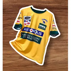 GENERICO - Polo Michael Schumacher Camiseta Formula 1 Carreras F1 Amarillo