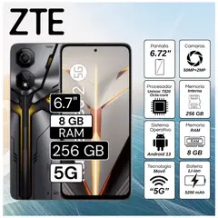 ZTE - Celular Nuvia Neo 2 5G 8GB RAM 256GB 6.72" Pulg. Android 13 - Gris