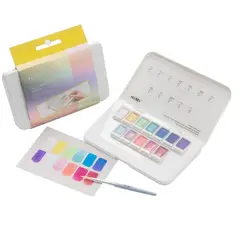 GENERICO - Miya Himi Acuarela Metálica en pastilla: Set 12 colores - JEWELRY