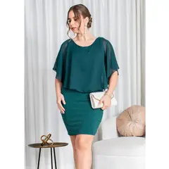 GENERICO - Vestido Lurex con Tull