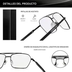 KINGSEVEN - Lentes Filtro Luz Azul 65% Antifatiga De Descanso