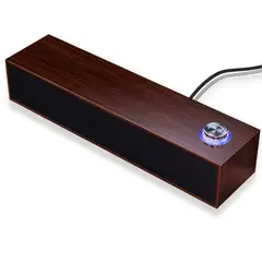 SEISA - PARLANTE CAJA DE SONIDO STEREO para PC LAPTOP TV - MADERA