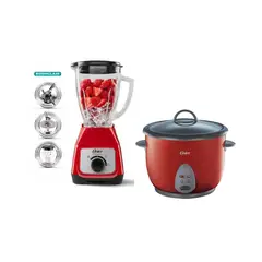 OSTER - COMBO LICUADORA BLSTKAG-RPB + OLLA ROJO CKSTRC1700R