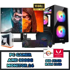AMD - PC GAMER 3000G SSD 500GB RAM 32GB MONITOR 24 FHD CON ACCESORIOS